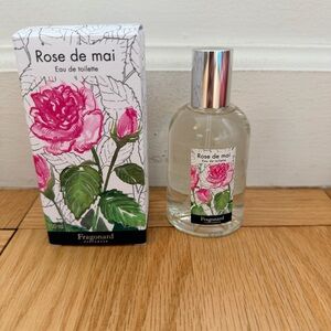 Fragonard Rose de Mai Eau de Toilette - Pink & Green Floral Bottle